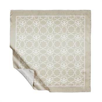 İpekevi Twill İpek Eşarp - Seljuk Monogram - Nil Yeşili