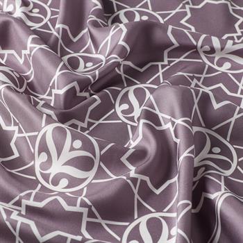 İpekevi Twill İpek Eşarp - Seljuk Monogram - İncir Moru