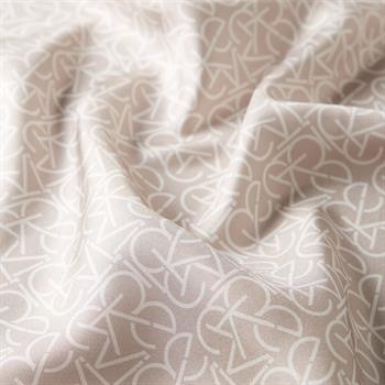 İpekevi Twill İpek Eşarp - Typo Monogram - Taş