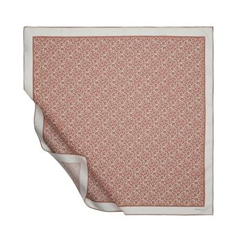 İpekevi Twill İpek Eşarp - Typo Monogram - Terracotta