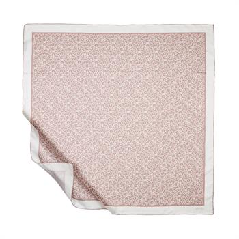 İpekevi Twill İpek Eşarp - Typo Monogram - Gül Kurusu