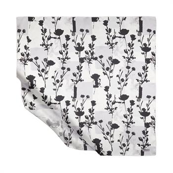 İpekevi Twill İpek Eşarp - Vintage Silhouette - Beyaz