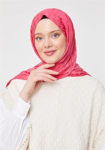 Levidor Jakarlı Şal - Kazayağı - Fuşya