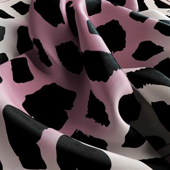 Levidor Kristal Eşarp - 20010 - Leopar Desenli Pembe