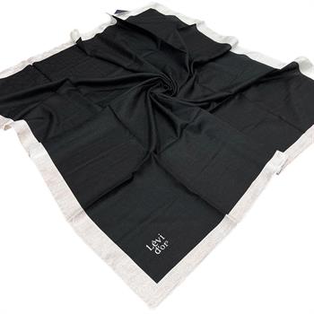 Levidor Monogram Eşarp - Siyah Beyaz