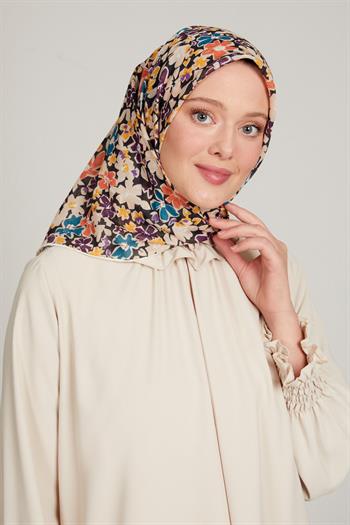 Levidor Pamuklu Sport Eşarp - 7903 Siyah Krem