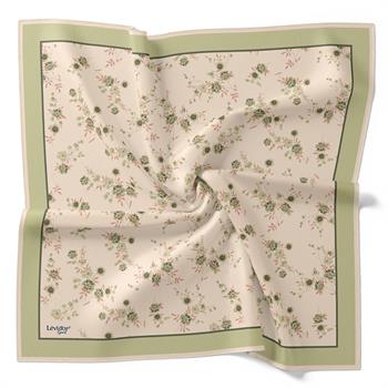 Levidor Pamuklu Sport Eşarp - 90155-04 Bej Yeşil