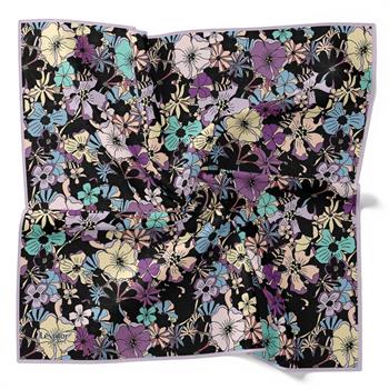 Levidor Pamuklu Sport Eşarp - 90163-08 Siyah Lila