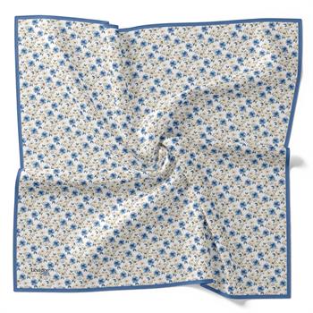 Levidor Pamuklu Sport Eşarp - 90263-08 Beyaz Mavi