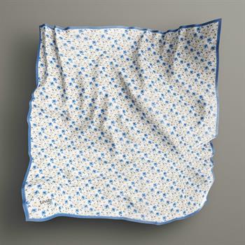 Levidor Pamuklu Sport Eşarp - 90263-08 Beyaz Mavi