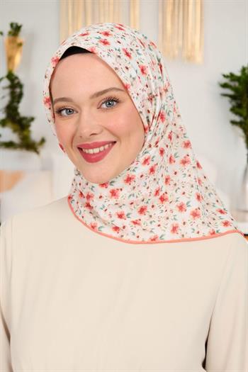 Levidor Pamuklu Sport Eşarp - 90263-18 Beyaz Soğan Kabuğu