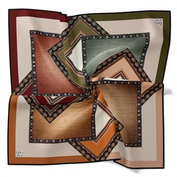 Levidor Soft Pamuk Eşarp - 90037-01 Kiremit Kahve