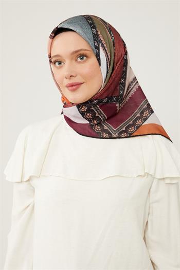 Levidor Soft Pamuk Eşarp - 90037-01 Kiremit Kahve