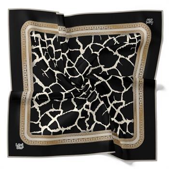 Levidor Soft Pamuk Eşarp - 90040-01 Siyah Krem