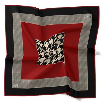 Levidor Soft Pamuk Eşarp - 90047-02 Siyah Kırmızı