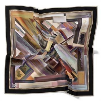 Levidor Soft Pamuk Eşarp - 90049-01 Siyah Mor