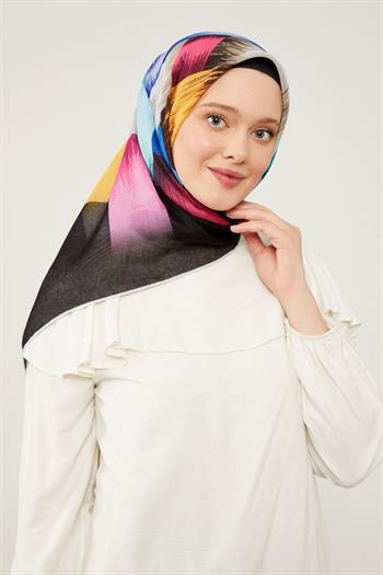 Levidor Soft Pamuk Eşarp - 90050-01 Siyah Saks