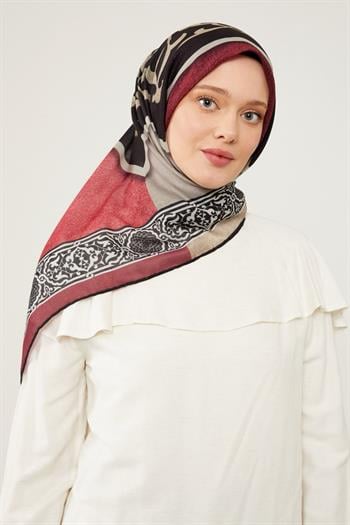 Levidor Soft Pamuk Eşarp - 90056-01 Bordo