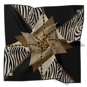 Levidor Soft Pamuk Eşarp - 90058-01 Siyah Krem