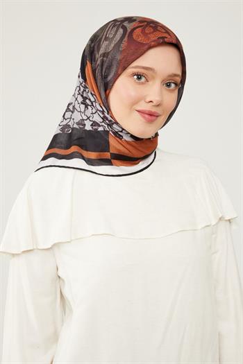 Levidor Soft Pamuk Eşarp - 90060-01 Siyah Bakır