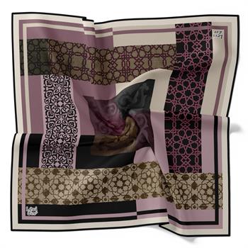 Levidor Soft Pamuk Eşarp - 90060-02 Siyah Mor