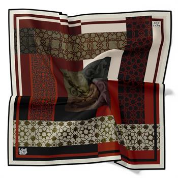 Levidor Soft Pamuk Eşarp - 90060-03 Siyah Bordo