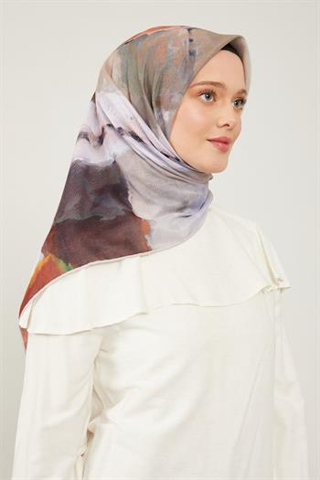 Levidor Soft Pamuk Eşarp - 90066-01 Kiremit