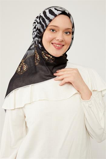 Levidor Soft Pamuk Eşarp - 90069-01 Siyah