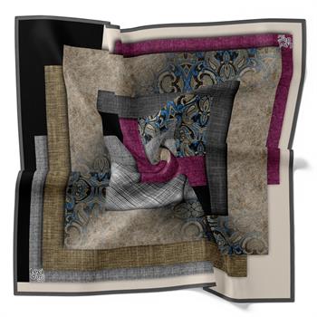 Levidor Trend Eşarp - 18947-04 Siyah Mavi