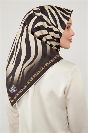 Levidor Trend Eşarp - Zebra Desen - Siyah Bej