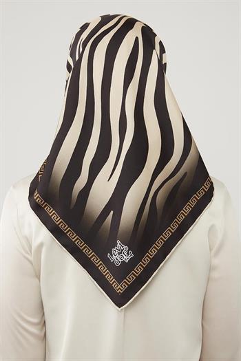 Levidor Trend Eşarp - Zebra Desen - Siyah Bej