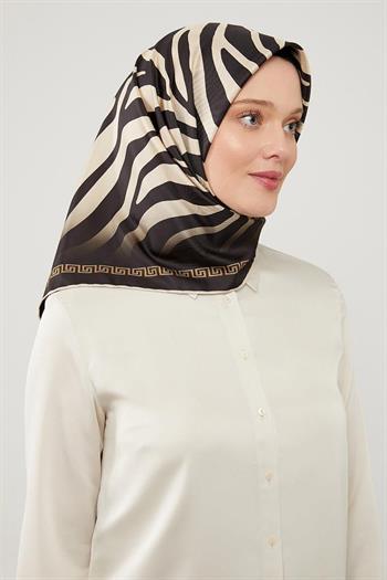Levidor Trend Eşarp - Zebra Desen - Siyah Bej