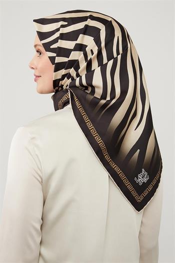 Levidor Trend Eşarp - Zebra Desen - Siyah Bej