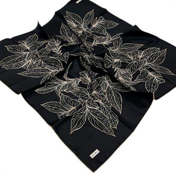 Levidor Twill İpek Eşarp - 2047 - Siyah Vizon 
