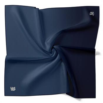 Levidor Twill İpek Eşarp - Degrade - Kot Mavi Lacivert