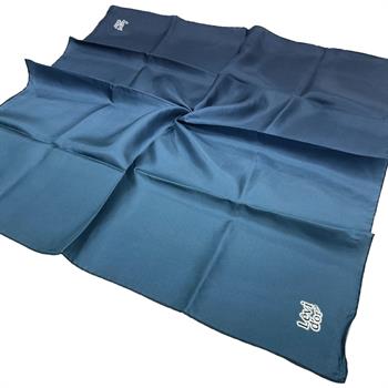 Levidor Twill İpek Eşarp - Degrade - Kot Mavi Lacivert