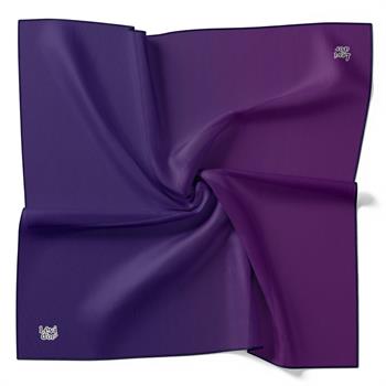 Levidor Twill İpek Eşarp - Degrade - Morcivert Mor