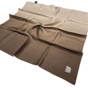 Levidor Twill İpek Eşarp - Degrade - Vizon Taş