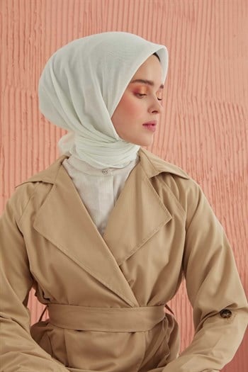 Miray Düz Pamuk Eşarp - Kırık Beyaz