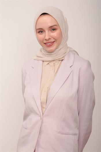 Miray Düz Pamuk Eşarp - Kemik Rengi