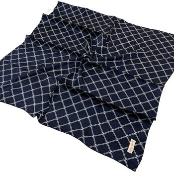 Pierre Cardin İpek Eşarp - 8902230-322 Lacivert Beyaz Sura