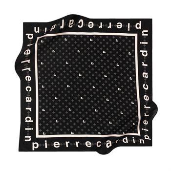 Pierre Cardin İpek Eşarp - 8940230-311 Siyah Beyaz Sura