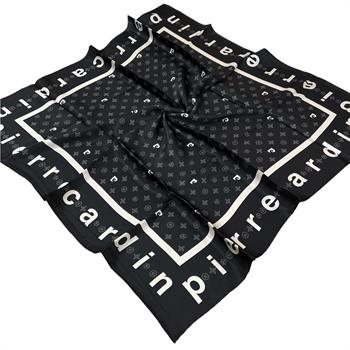 Pierre Cardin İpek Eşarp - 8940230-311 Siyah Beyaz Sura