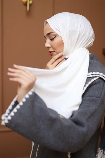 Silk Home Deluxe Şal - İnci Beyaz