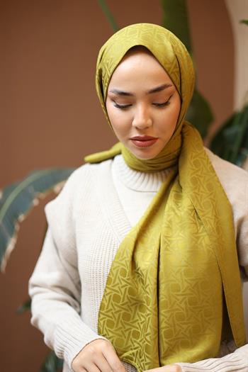 Silk Home Deluxe Şal - Yağ Yeşili