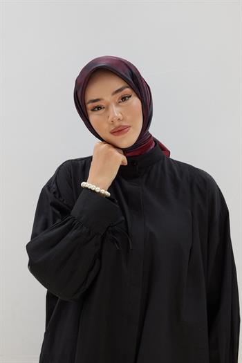 Silk Home Desenli Shiny Eşarp - 8647 - Bordo