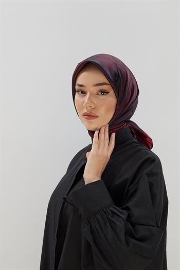 Silk Home Desenli Shiny Eşarp - 8647 - Bordo