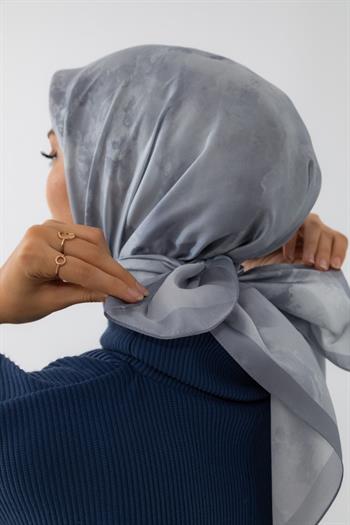 Silk Home Desenli Shiny Eşarp - 8647 - Buz Beyazı