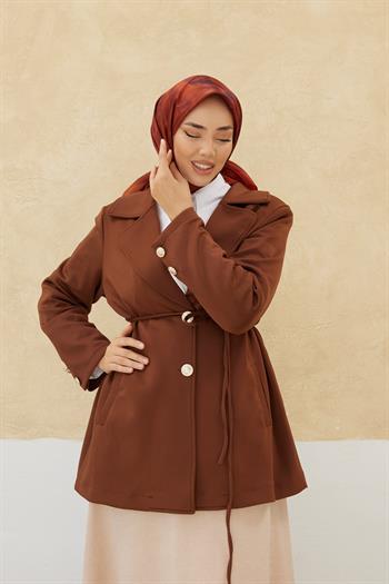 Silk Home Desenli Shiny Eşarp - 8647 - Kiremit