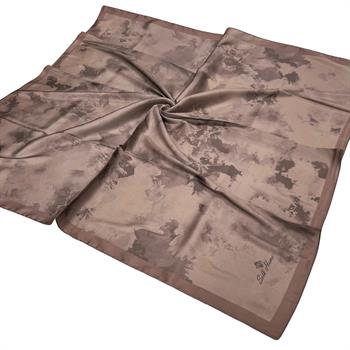 Silk Home Desenli Shiny Eşarp - 8647 - Mocha